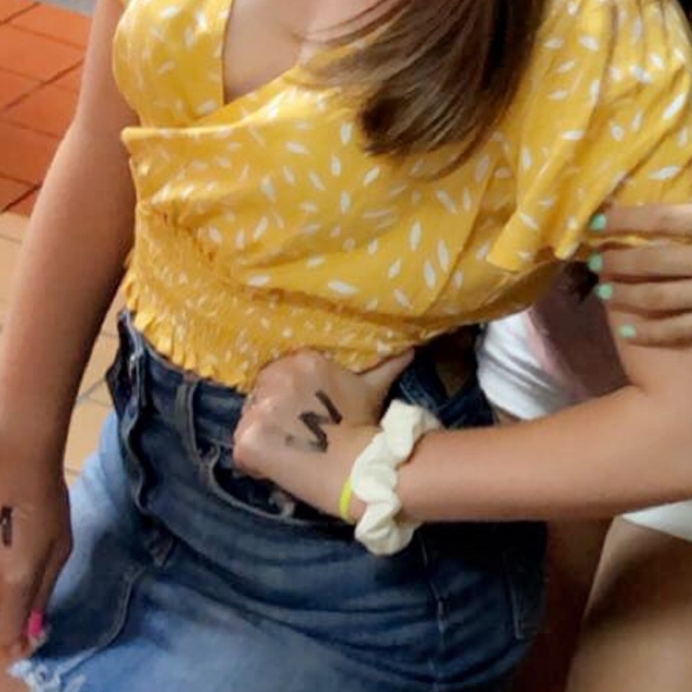 Yellow Floral Women's Top